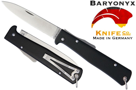 Mercator Black Lockback w/Clip--Stainless